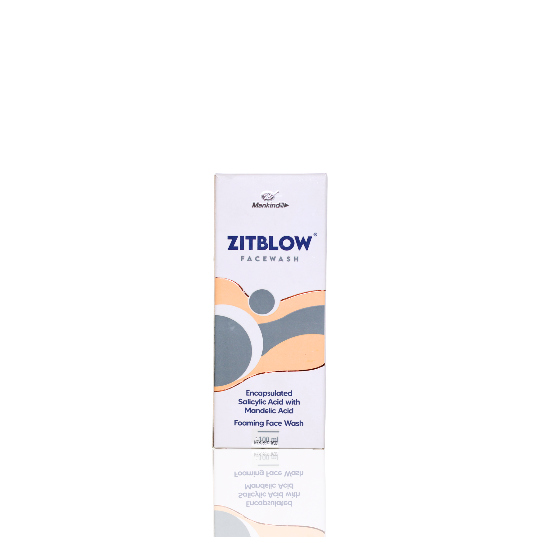 Zitblow face wash packaging on a white background