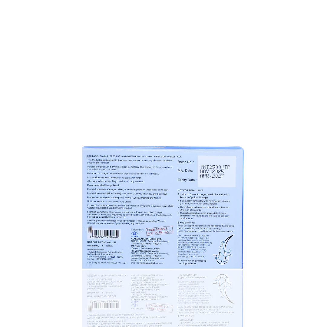 Renocia Men's Hair Cyclical Therapy Nutraceutical Tablet