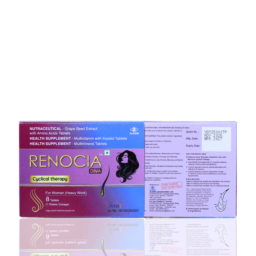 Renocia Diva Hair Cyclical Therapy Nutraceutical Tablet For Women