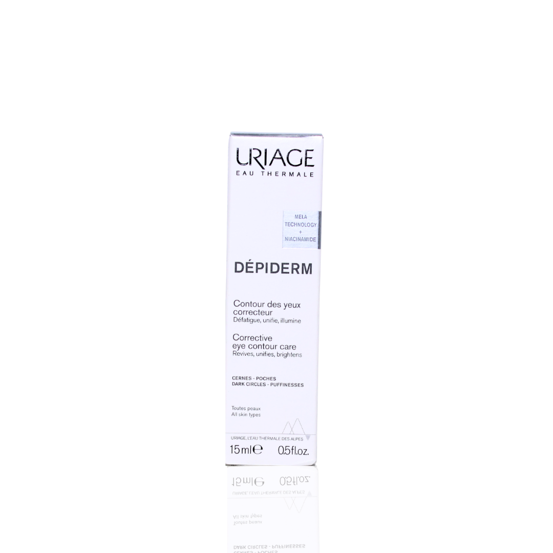 Uriage Depiderm eye contour care packaging on a white background