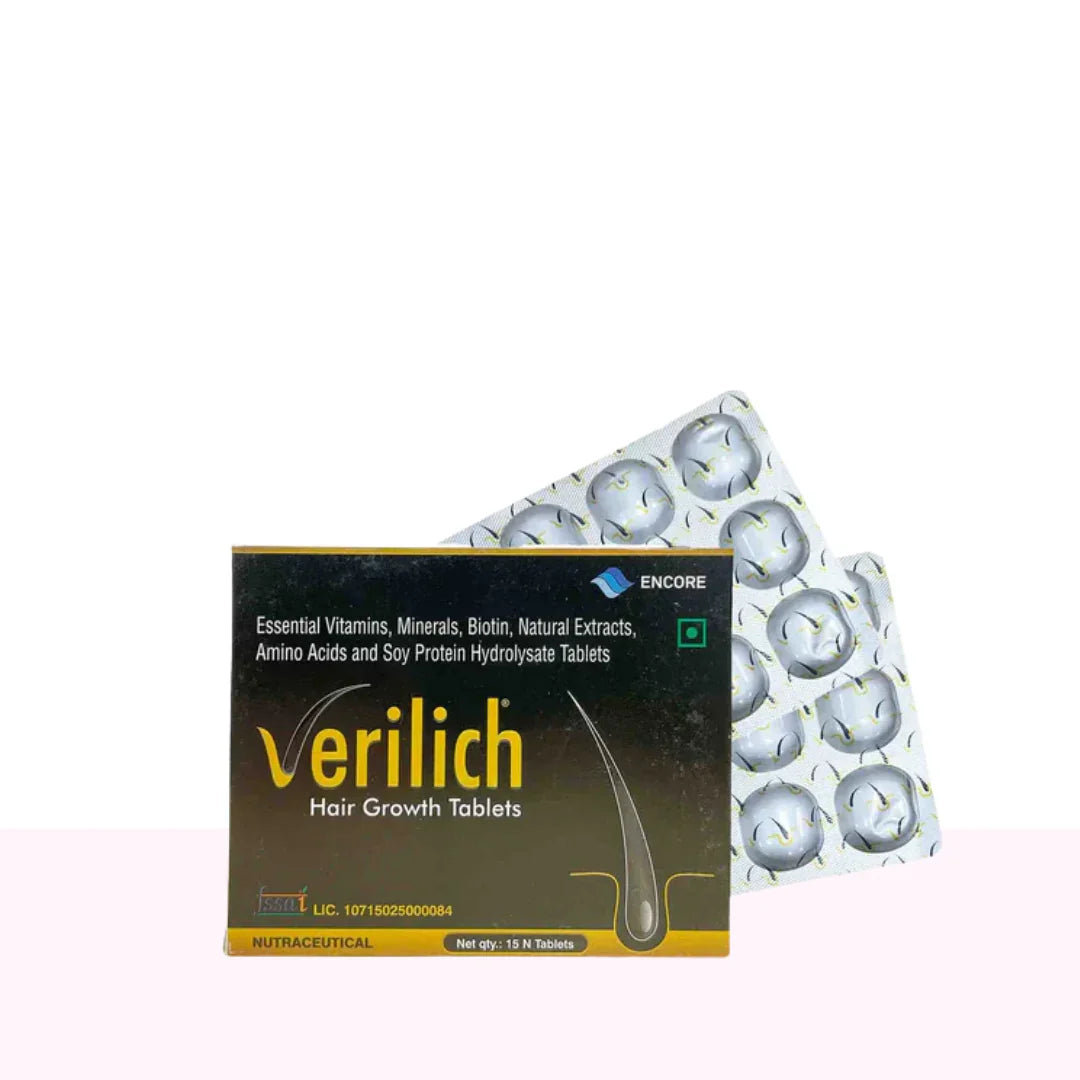 Verilich Hair Growth Tablet - Chocolate Flavour 15 Tablet's - Atomic Pharmacy