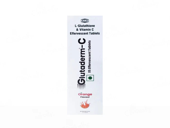 Glutaderm-C Effervescent Tablet - Orange Flavour