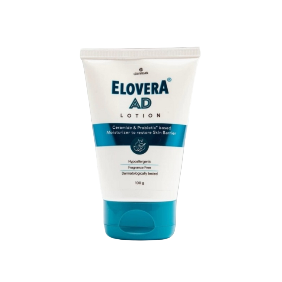 Elovera AD Lotion tube on a white background