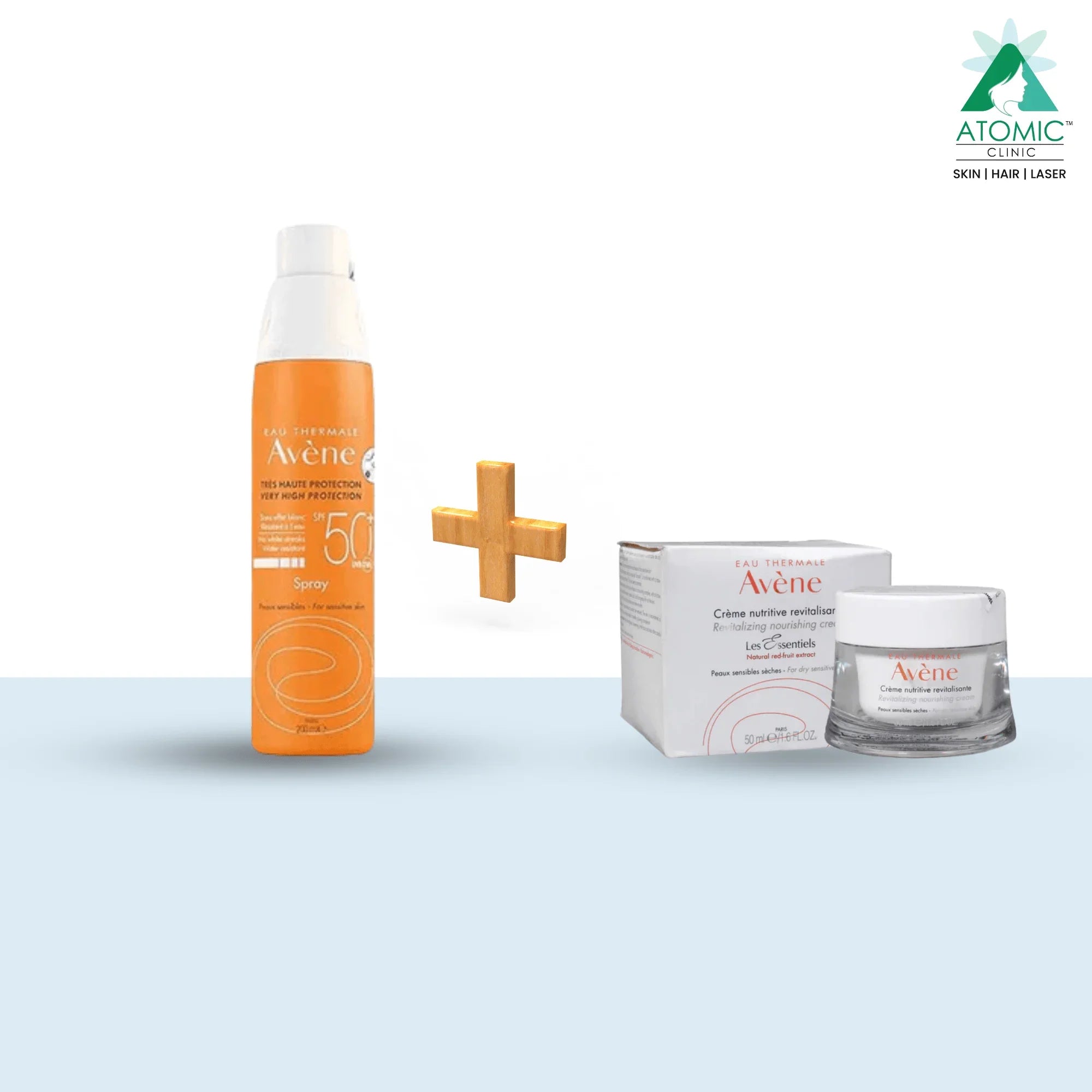 Avene Very High Protection Sunscreen Spray SPF 50+ + Avene Revitalizing Nourishing Cream (PACK OF 2) - Atomic Pharmacy -