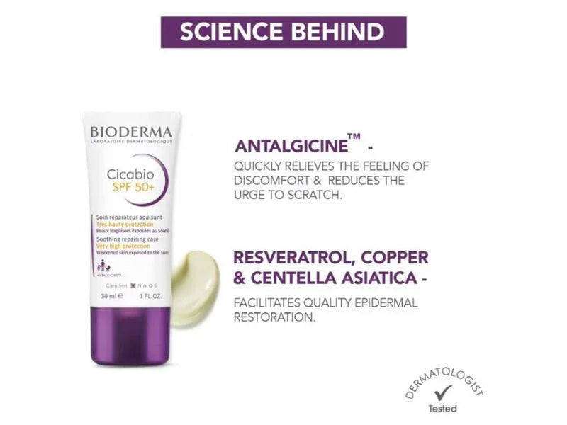 Bioderma Cicabio SPF 50+ Sunscreen Creme - Atomic Pharmacy