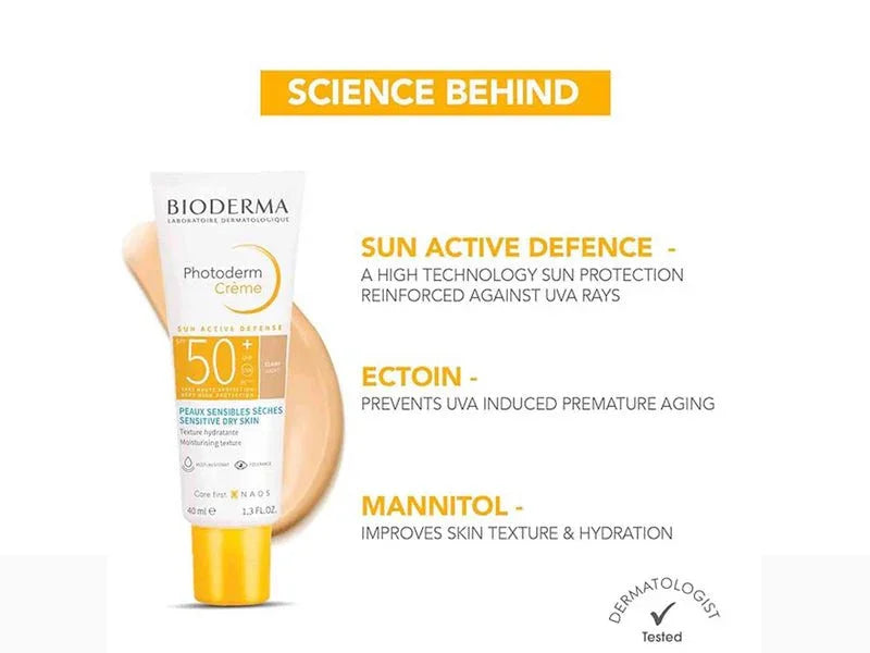 Bioderma Photoderm Creme SPF 50+ PA++++ (Claire Light) - Atomic Pharmacy