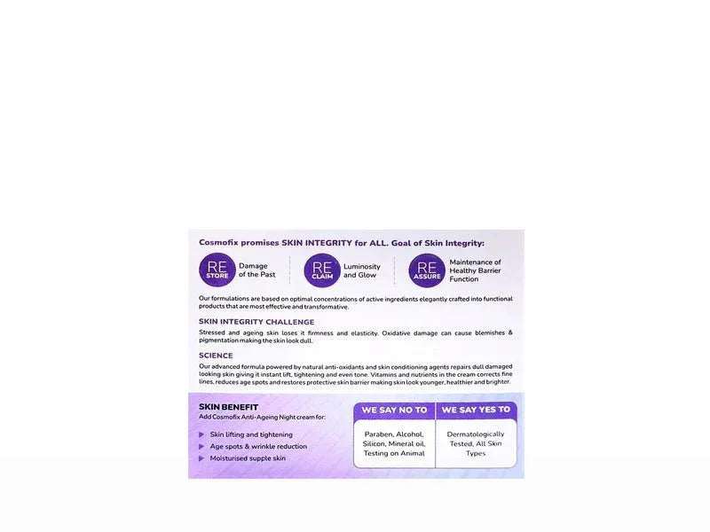 Cosmofix Anti Ageing Night Cream - 45 gm - Atomic Pharmacy