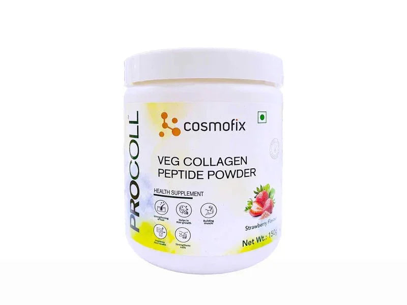 Cosmofix Procoll Veg Collagen Peptide Powder - Strawberry Flavour - Atomic Pharmacy