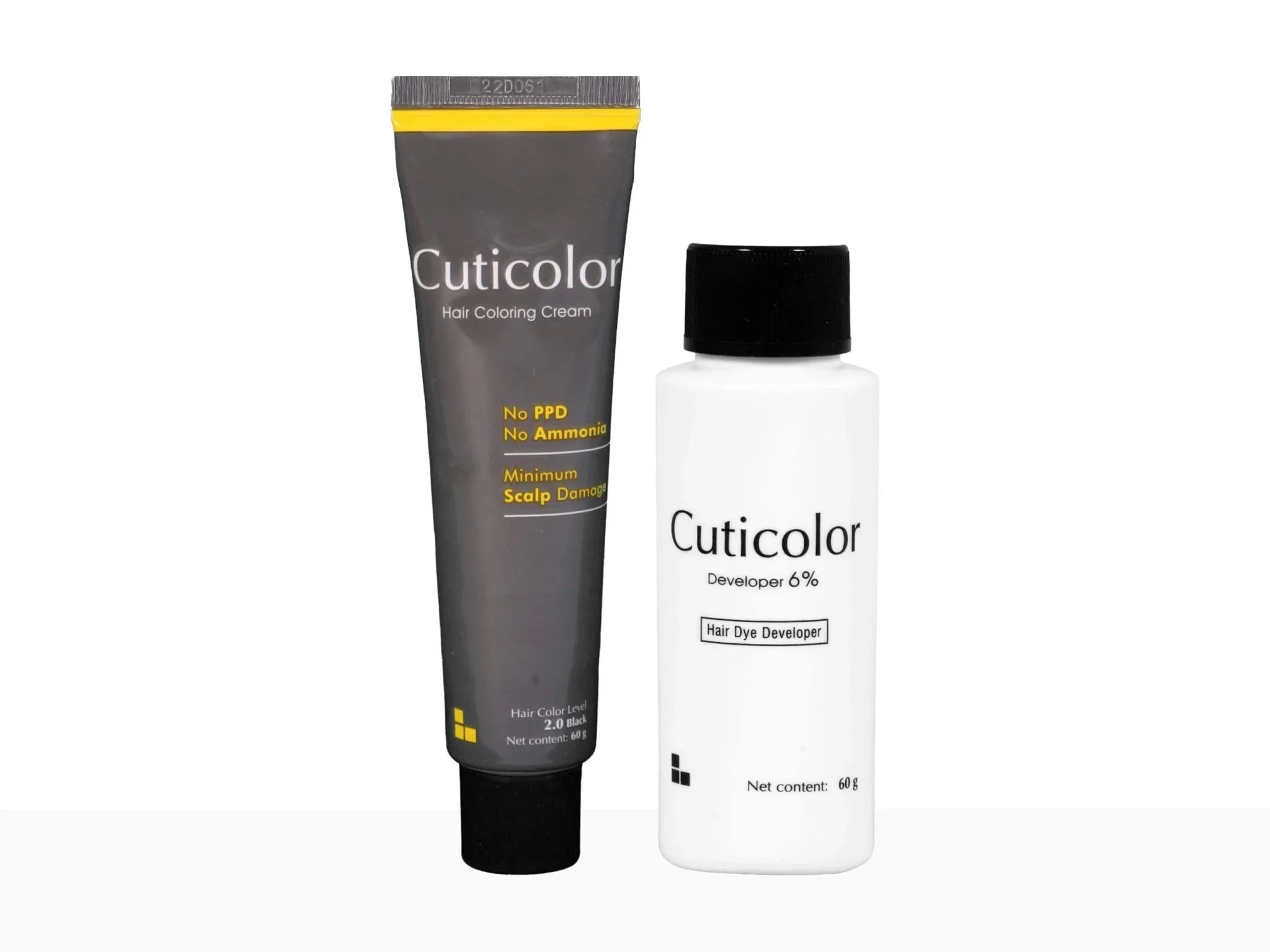 Cuticolor Hair Coloring Cream Black 2.0 - Atomic Pharmacy