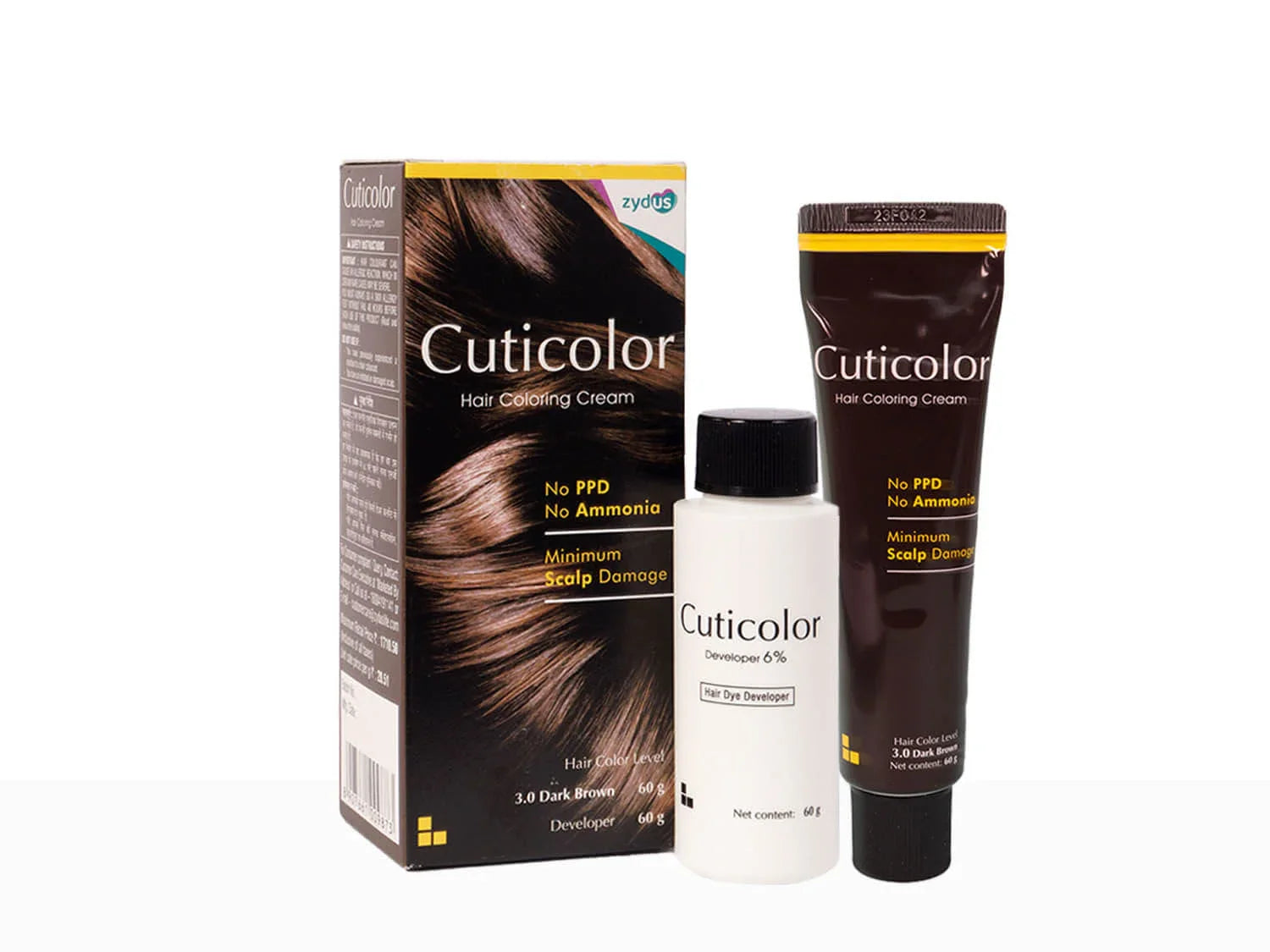 Cuticolor Hair Coloring Cream Dark Brown 3.0 - Atomic Pharmacy