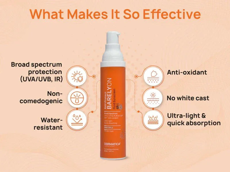 Dermatica Ray Protect Barelyon Fluid Sunscreen SPF 50 - Atomic Pharmacy