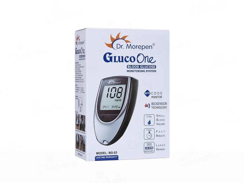 Dr. Morepen GlucoOne BG-03 Blood Glucose Monitoring System (Meter Only) - Atomic Pharmacy