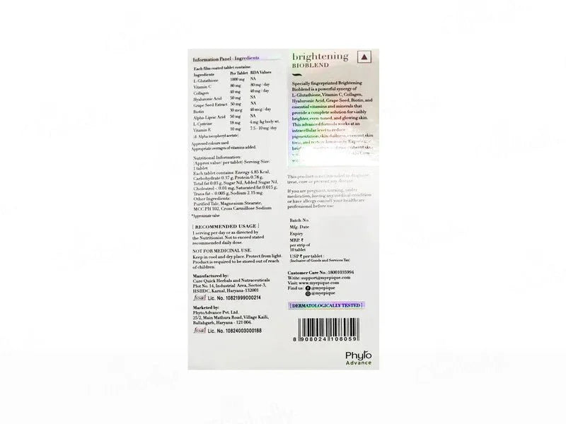 Epique Integra Brightening Bioblend Nutraceutical Tablet - Atomic Pharmacy