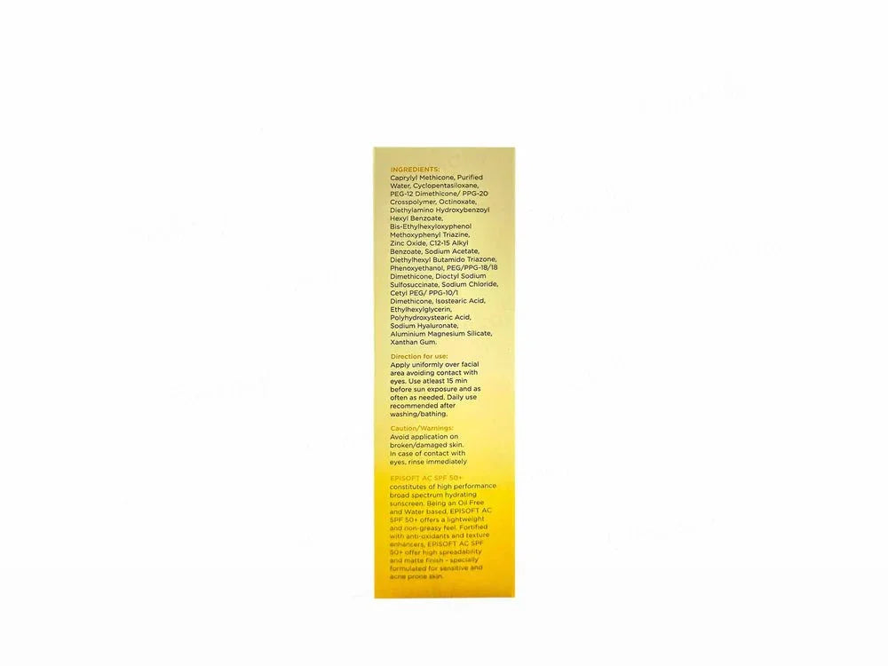 Episoft AC Hydrating Sunscreen SPF 50+ PA++++ - Atomic Pharmacy