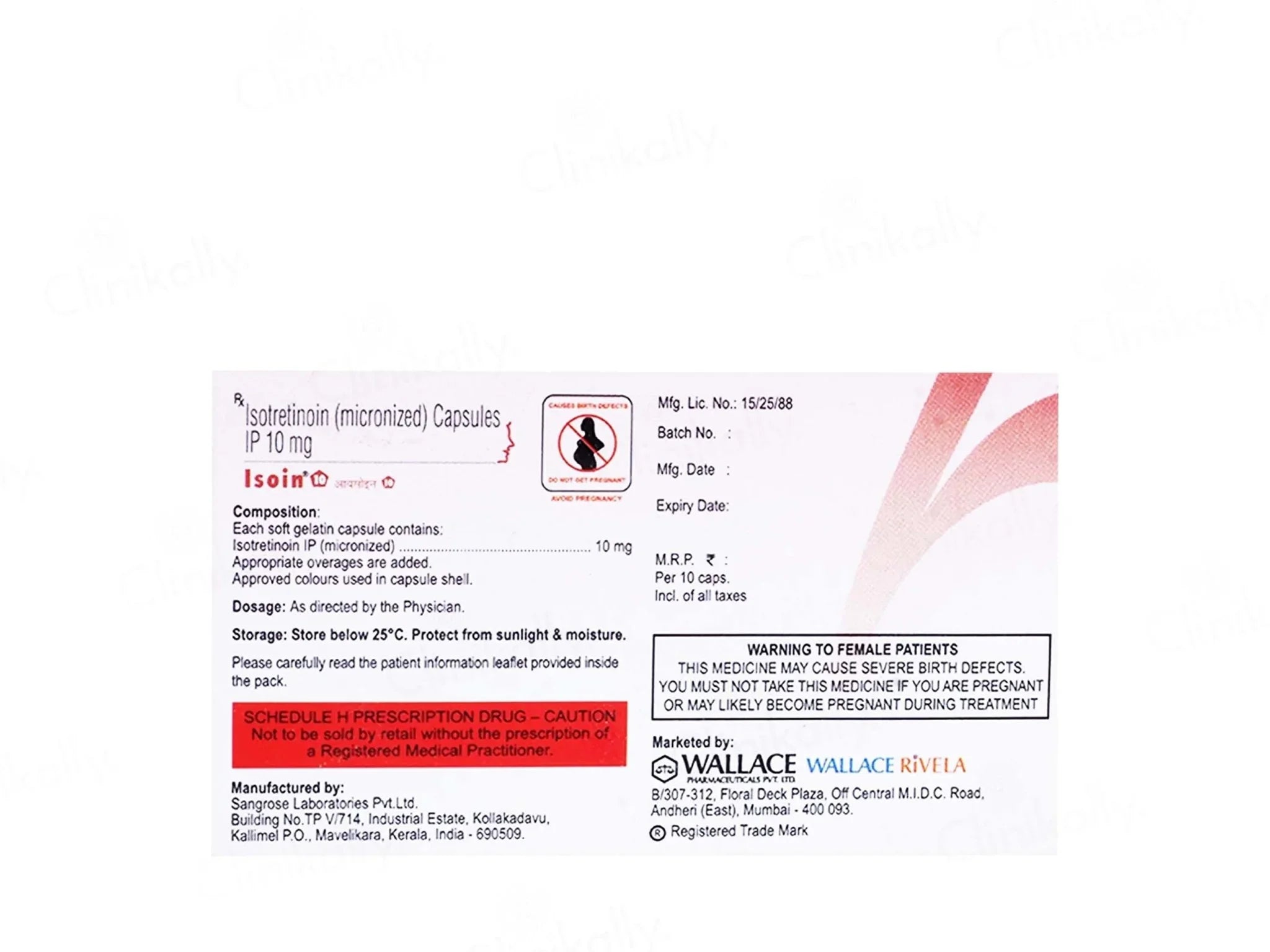 Isoin 10 Capsule - Atomic Pharmacy