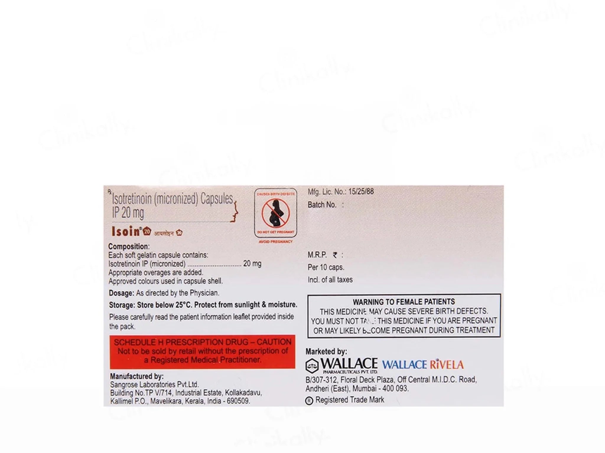 Isoin 20 Capsule - Atomic Pharmacy