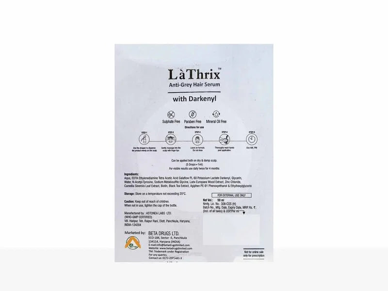 La Thrix Anti - Grey Hair Serum - Atomic Pharmacy -