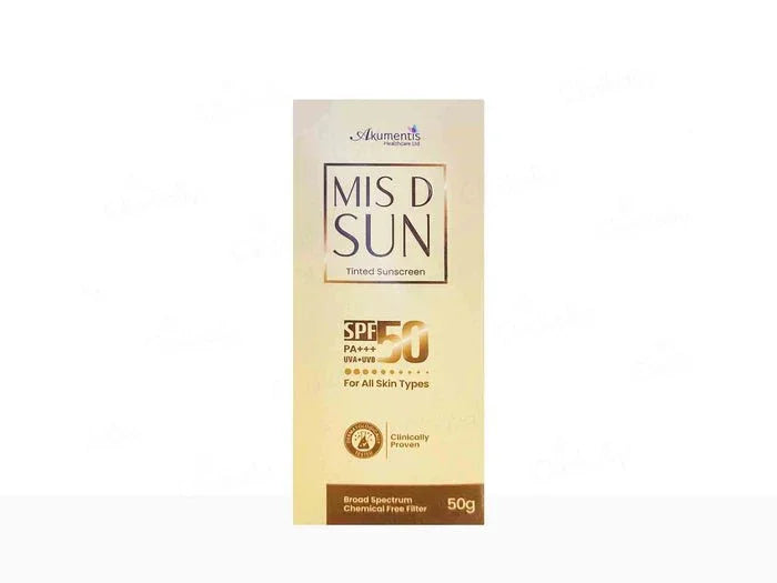 Mis D Sun Tinted Sunscreen SPF 50 PA+++ - Atomic Pharmacy