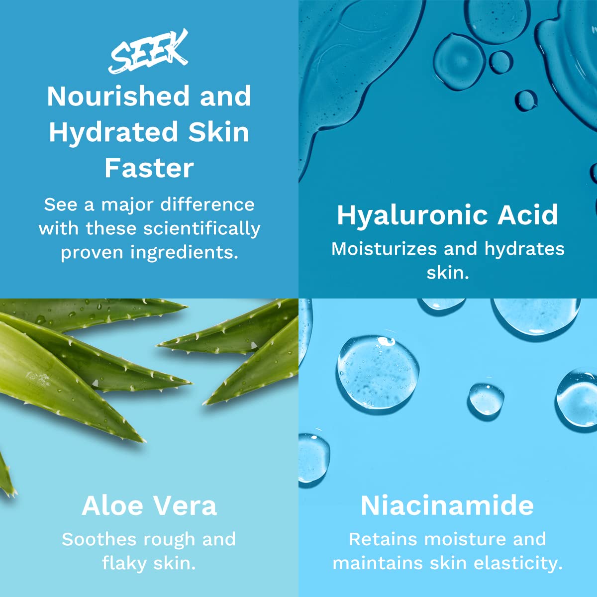 Seekcaus Hydra - intense Face Serum For Men & Women with Aloe vera. - Atomic Pharmacy - Skin Cream