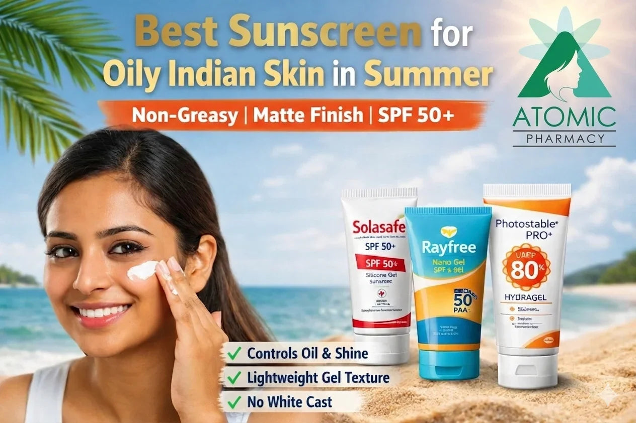 Best sunscreen for oily Indian skin in summer, SPF 50+, non-greasy matte finish, controls oil and shine