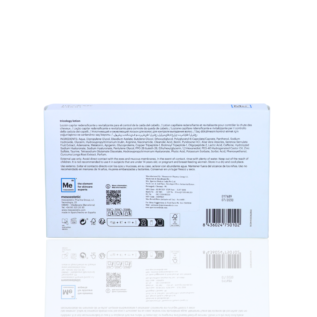 Mesoestetic tricology lotion solution with vitamins for hair loss