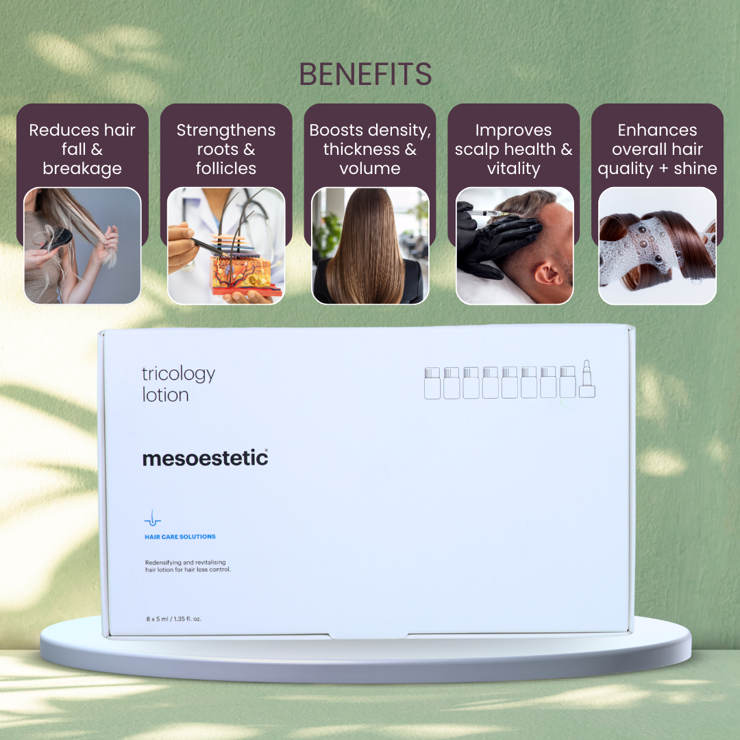 Mesoestetic tricology lotion solution with vitamins for hair loss