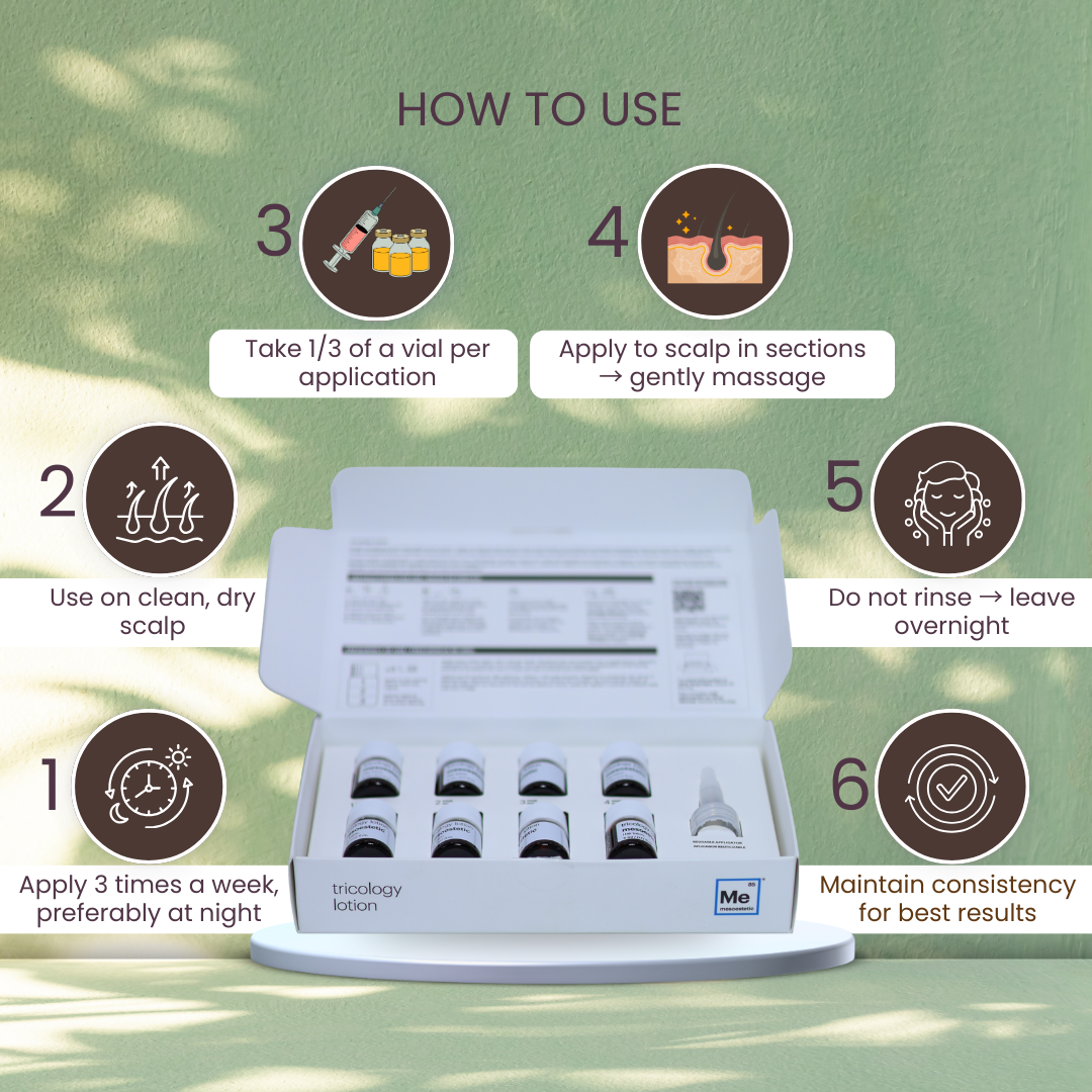 Mesoestetic tricology lotion solution with vitamins for hair loss