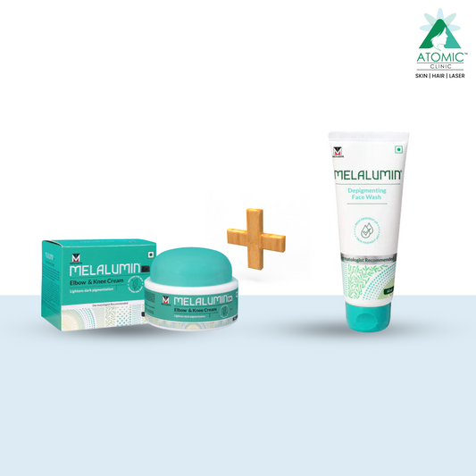 Melalumin EK Elbow & Knee Cream + Melalumin Depigmenting Face Wash (PACK OF 2)