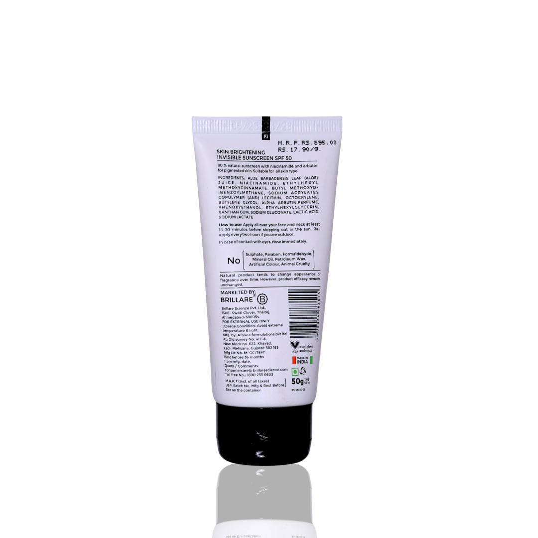 Brillare Professional Skin Brightening Invisible Sunscreen SPF 50PA++++ (50g)