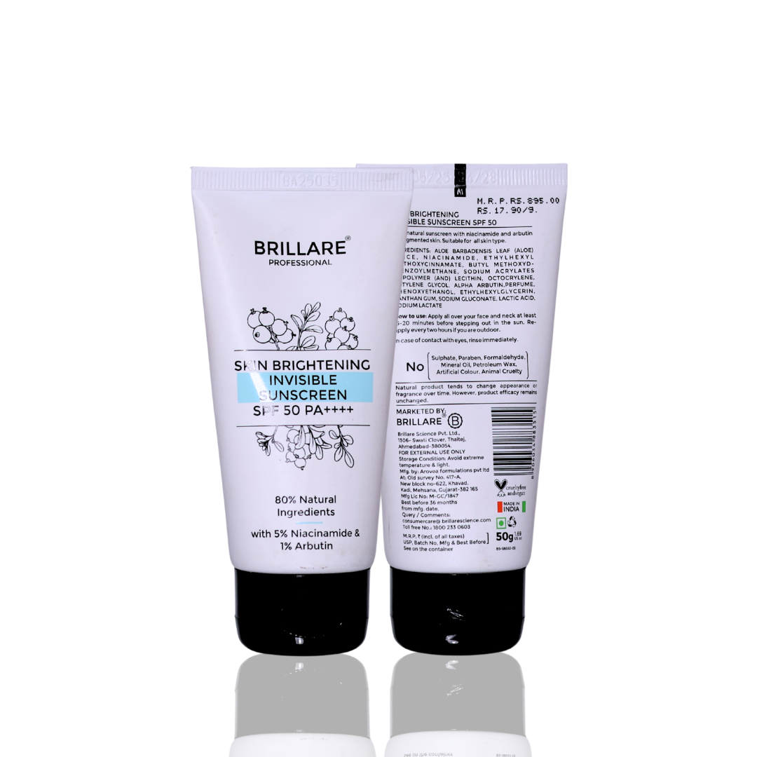Brillare Professional Skin Brightening Invisible Sunscreen SPF 50PA++++ (50g)