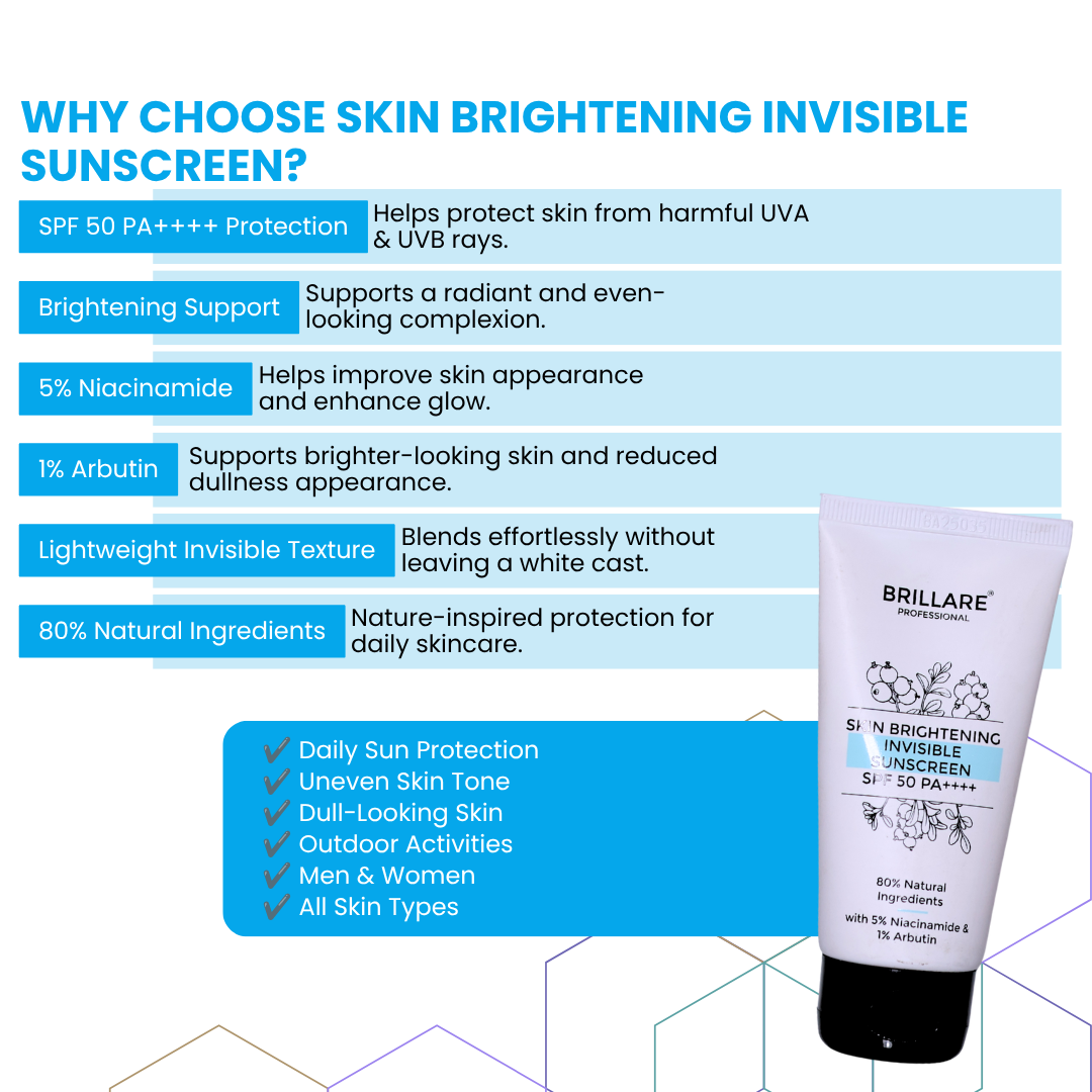 Brillare Professional Skin Brightening Invisible Sunscreen SPF 50PA++++ (50g)