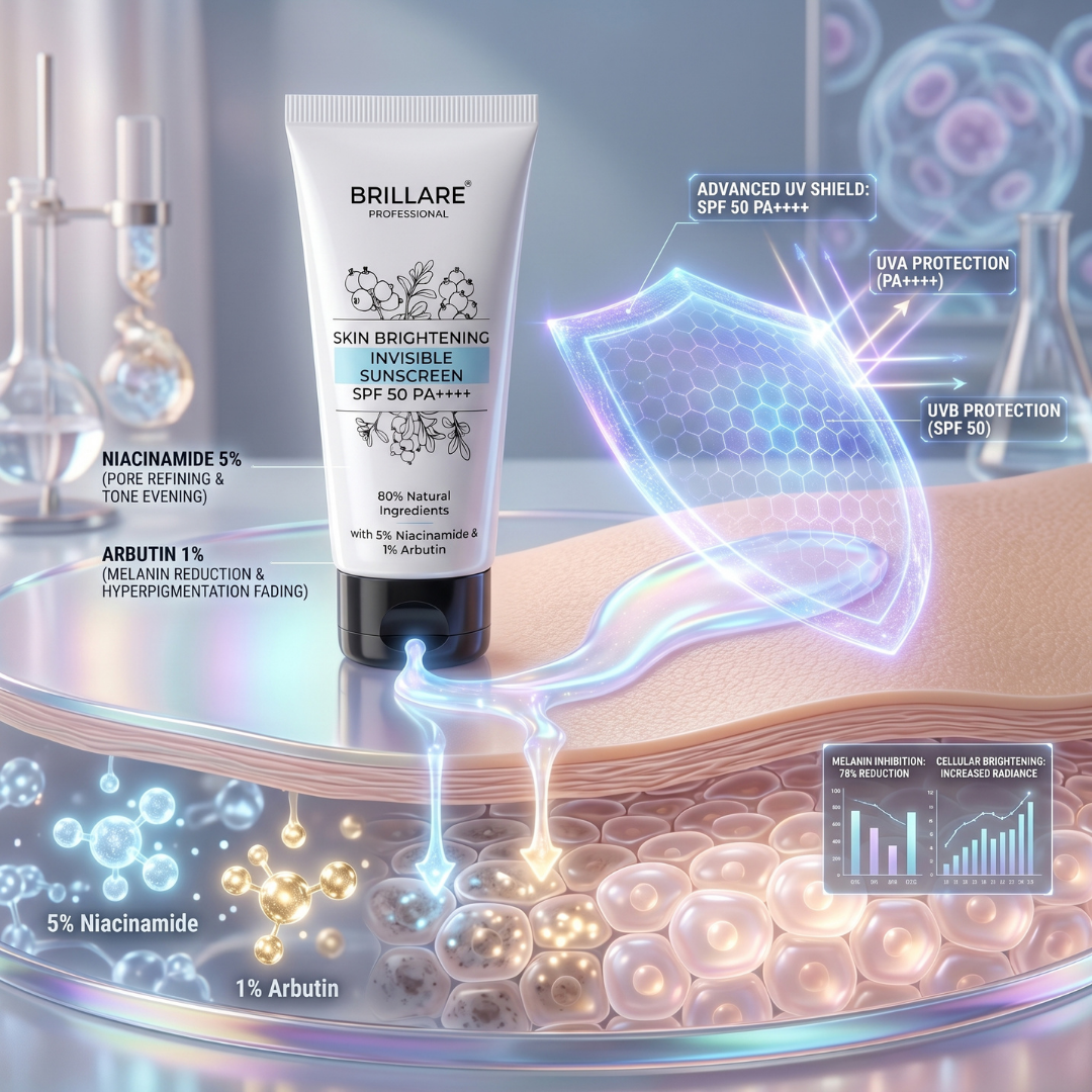 Brillare Professional Skin Brightening Invisible Sunscreen SPF 50PA++++ (50g)
