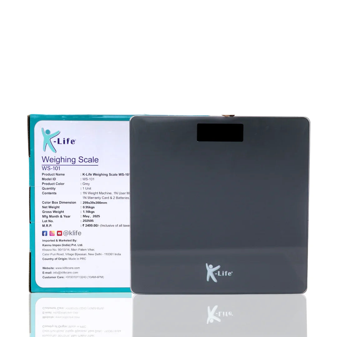 K-Life WS 101 Digital Personal Electronic Body Weight Machine Grey