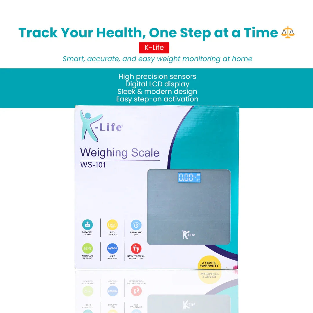 K-Life WS 101 Digital Personal Electronic Body Weight Machine Grey