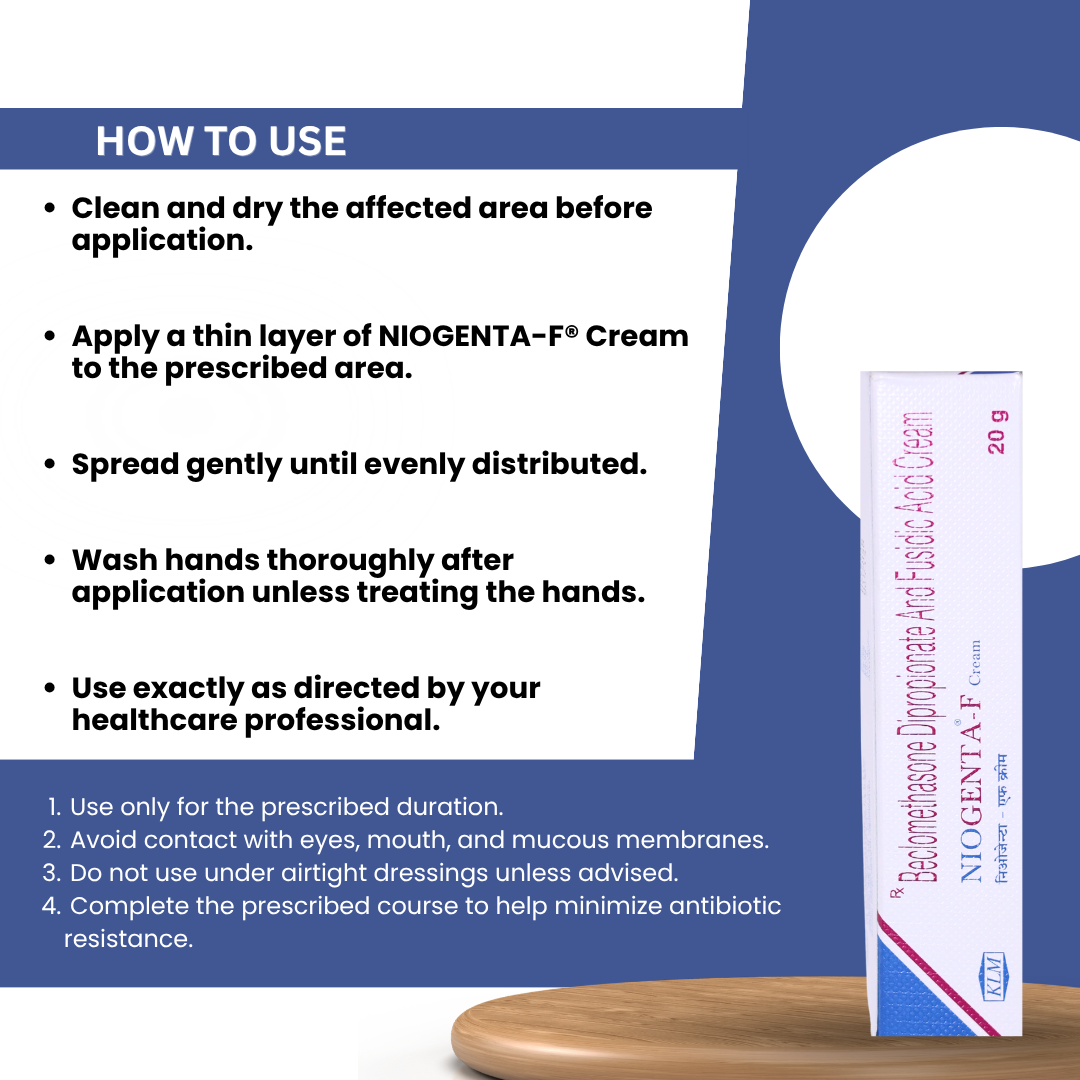 NIOGENTA-F (Beclomethasone Dipropionate & Fusidic Acid Cream)