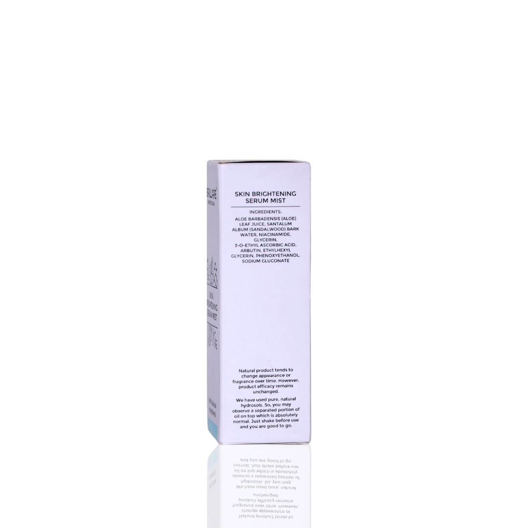 Box of Skin Brightening Serum Mist on a white background