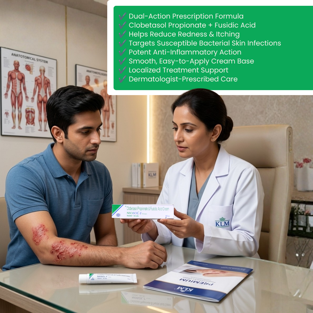 NIOSOL-F (Clobetasol Propionate & Fusidic Acid Cream)