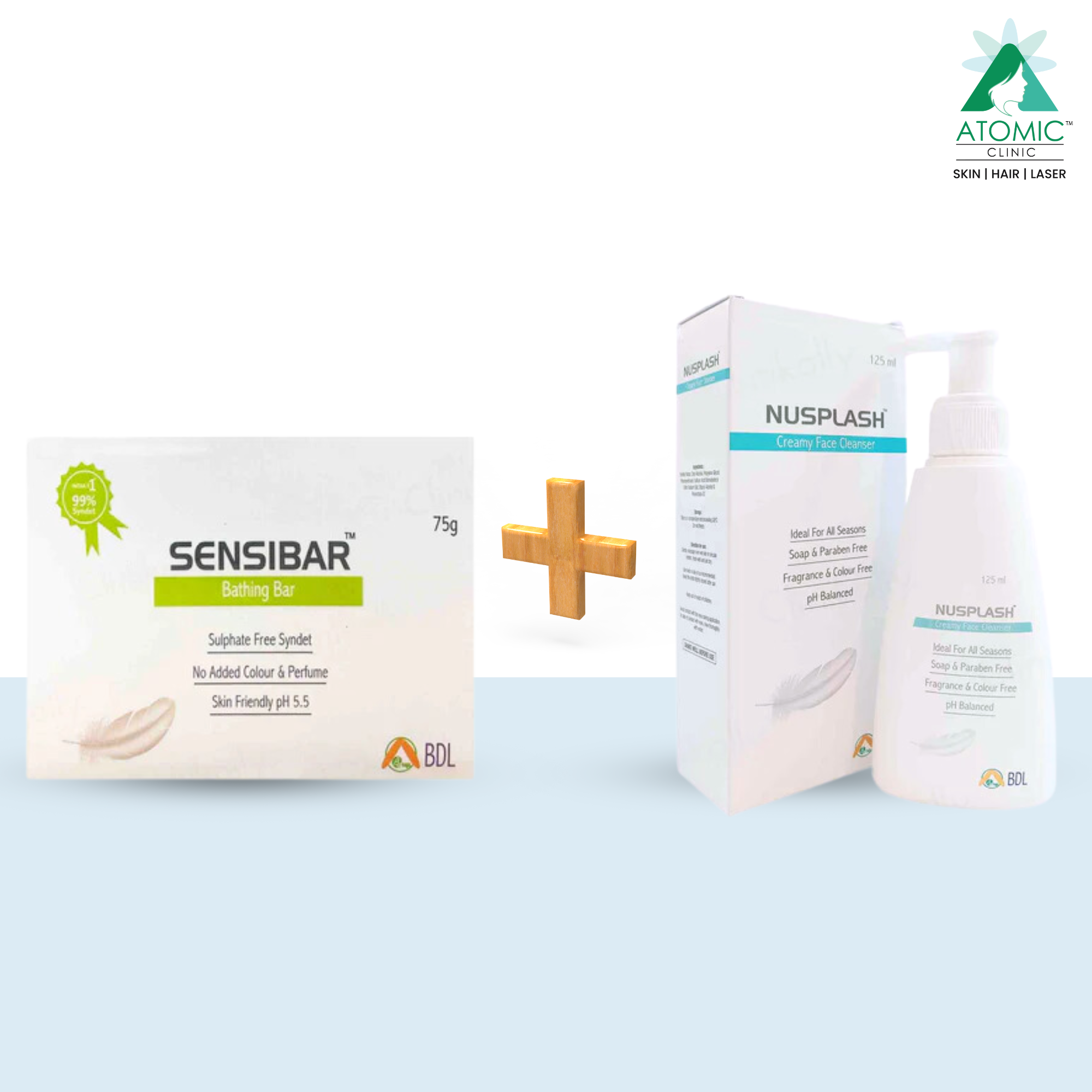 Sensibar Bathing Bar + Nusplash Creamy Face Cleanser (PACK OF 2)