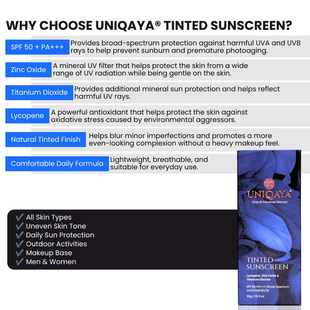 Uniqaya Tinted Sunscreen SPF 50 PA+++
