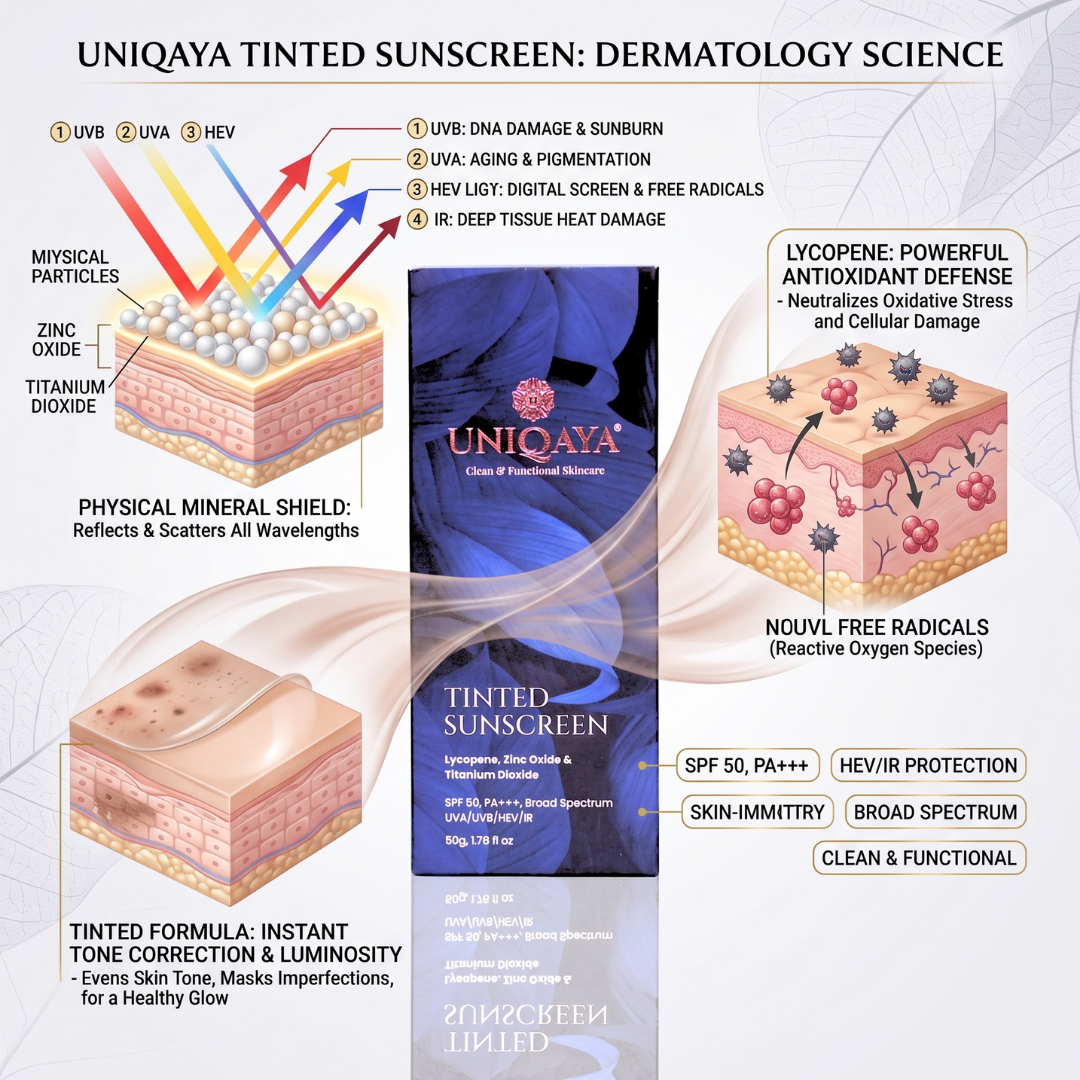 Uniqaya Tinted Sunscreen SPF 50 PA+++