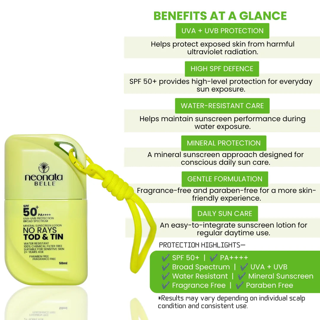 Neonata Belle Mineral Sunscreen Lotion Spf 50+ No Rays Tod & Tin
