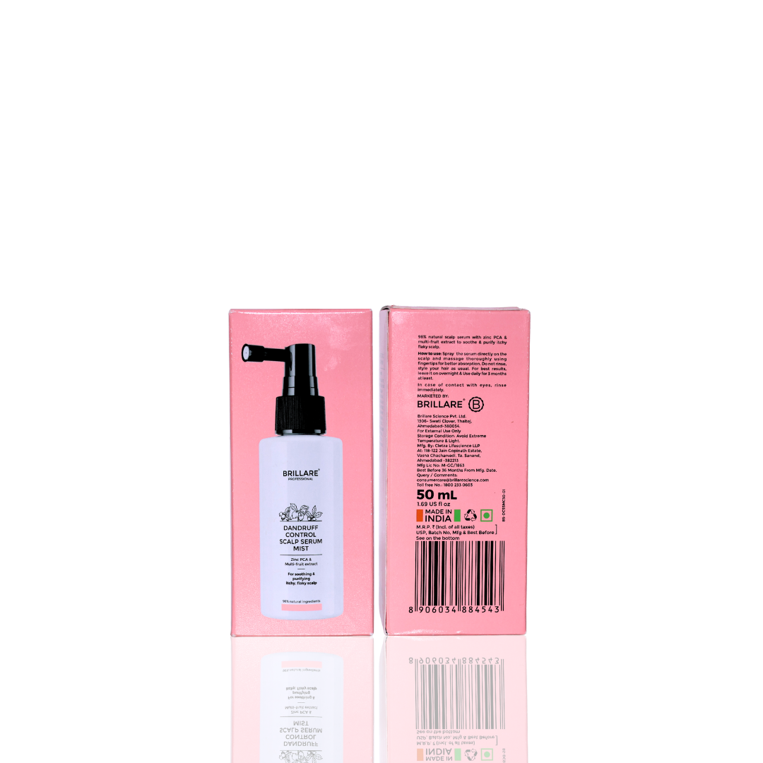 Skincare bottle with pink packaging on a white background