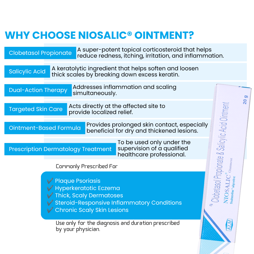 NIOSALIC (Clobetasol Propionate & Salicylic Acid Ointment)