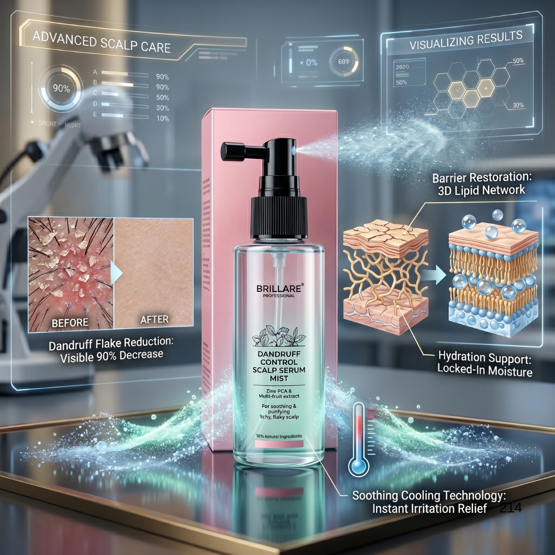 Brillare Professional Dandruff Control Scalp Serum Mist (50ml)