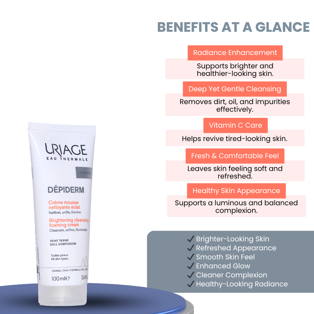 Uriage Dépiderm Vitamin C Brightening Cleansing Foaming Cream
