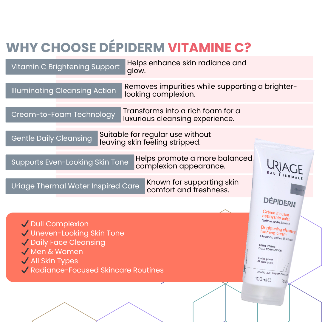 Uriage Dépiderm Vitamin C Brightening Cleansing Foaming Cream