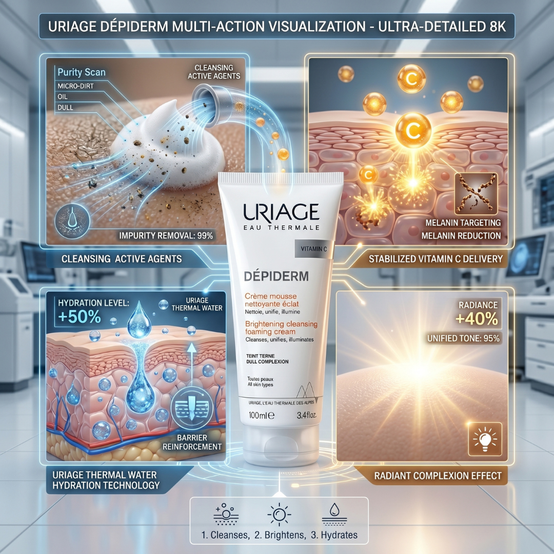 Uriage Dépiderm Vitamin C Brightening Cleansing Foaming Cream