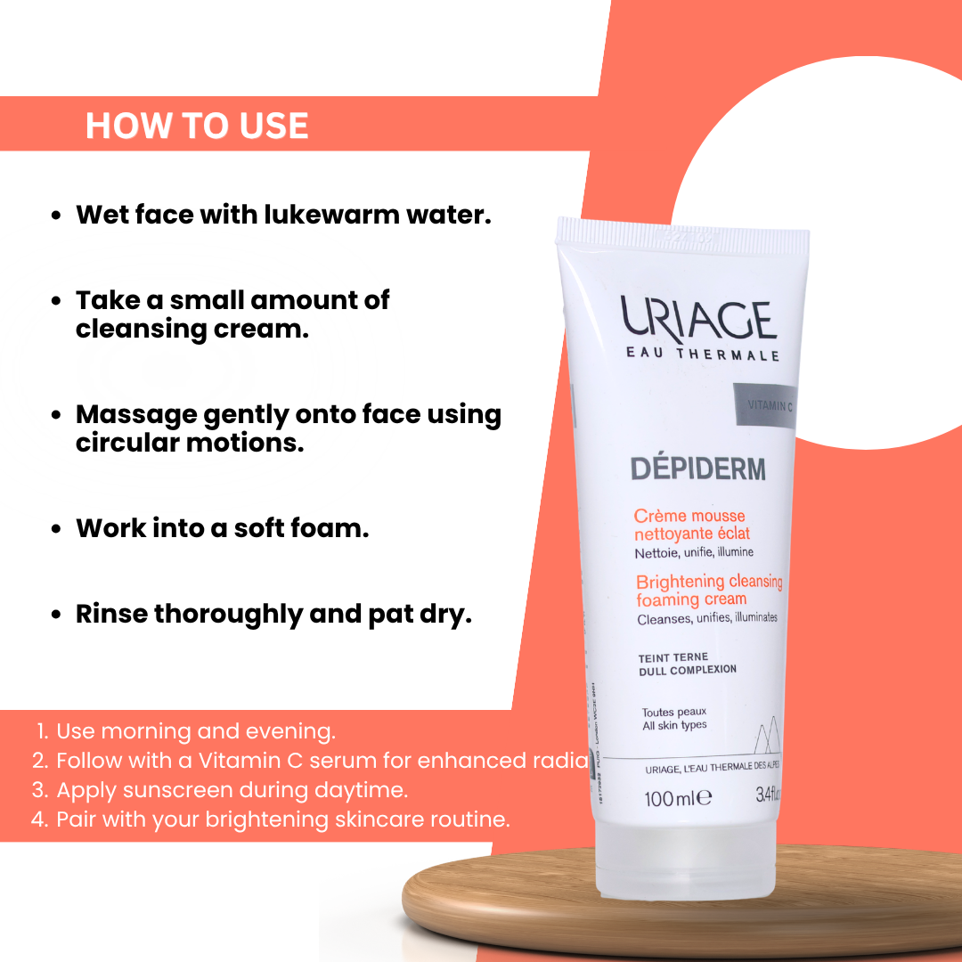 Uriage Dépiderm Vitamin C Brightening Cleansing Foaming Cream