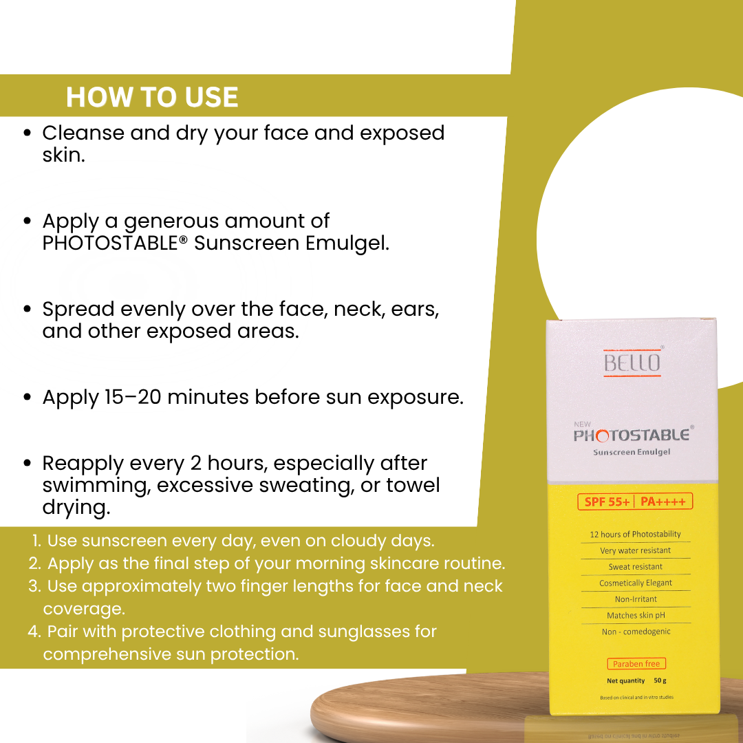 BELLO® PHOTOSTABLE® Sunscreen Emulgel