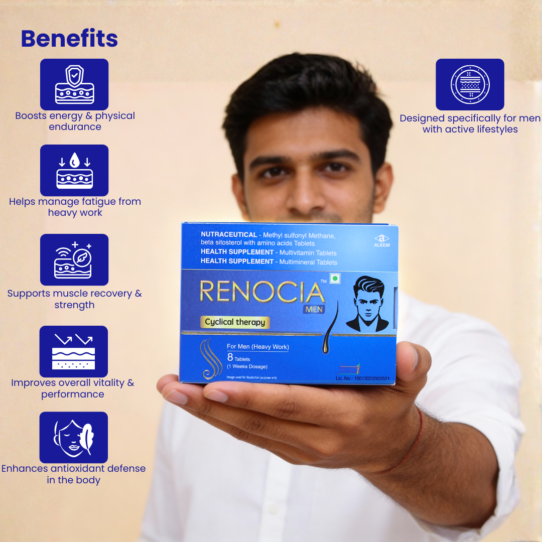 Renocia Men's Hair Cyclical Therapy Nutraceutical Tablet